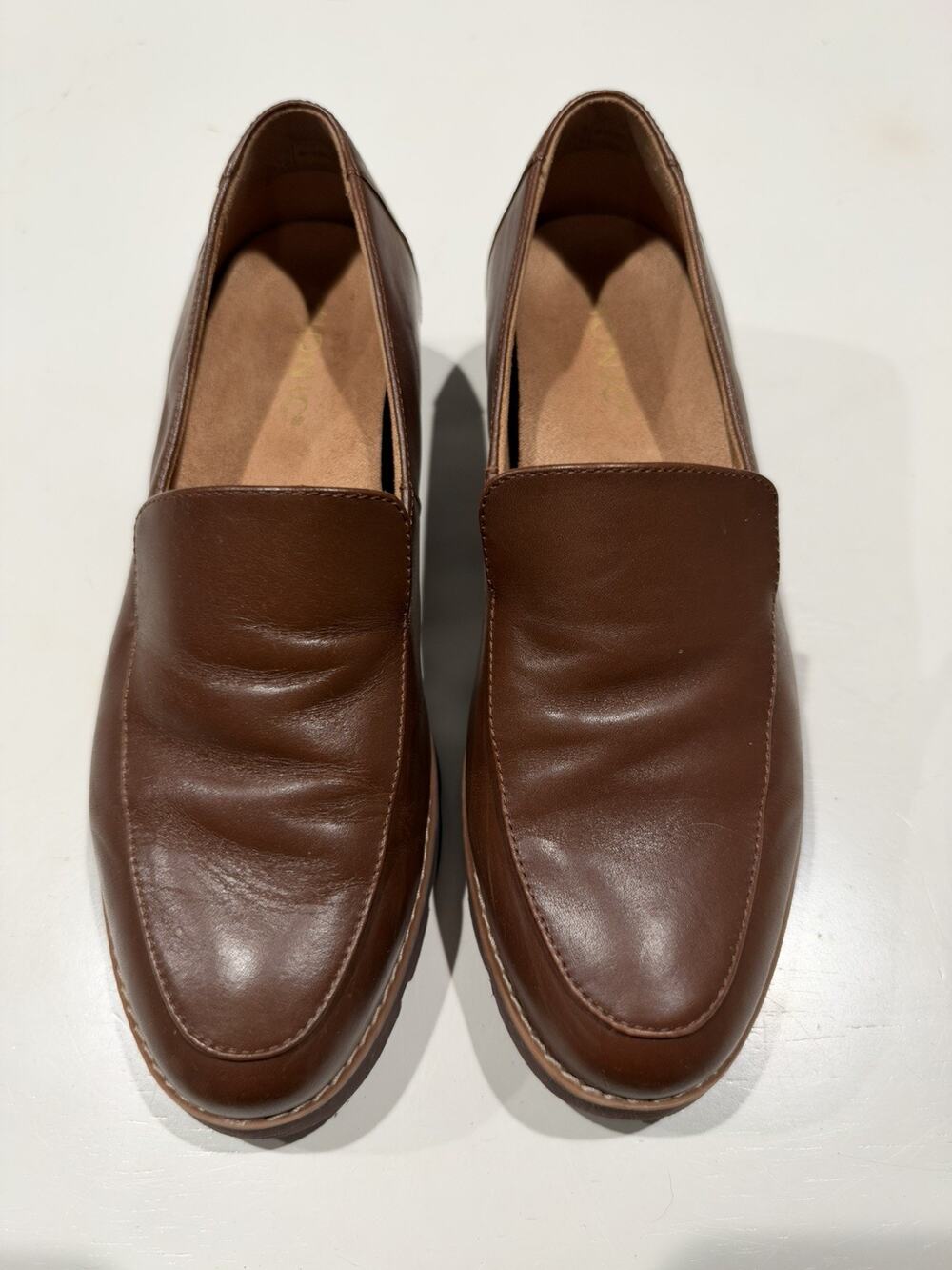 Vionic Women's Patent Leather Loafers Kensley Brown 8.5